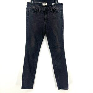 Frame Denim Le Skinny de Jeanne Black Washed Skinny Jeans Women's 30